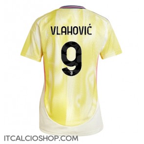 Juventus Dusan Vlahovic #9 Seconda Maglia Femmina 2024-25 Manica Corta